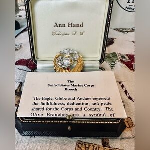 Ann Hand LIMITED EDITION Marine Corps Brooch – NEW in Box!